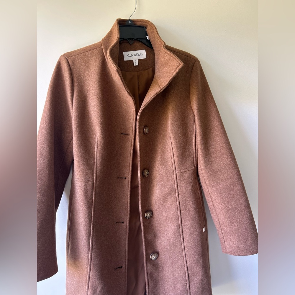 Calvin Klein walker coat stand collar for Macys - Picture 8 of 16